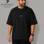 تیشرت مردانه نخی catch مشکی