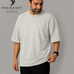 تیشرت مردانه نخی catch طوسی کمرنگ