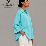 شومیز زنانه LCW رنگ آبی