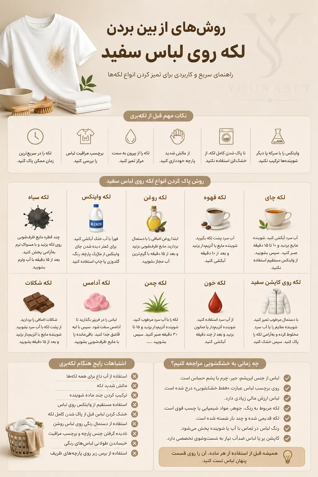 13 روش ساده برای از بین بردن لکه روی لباس