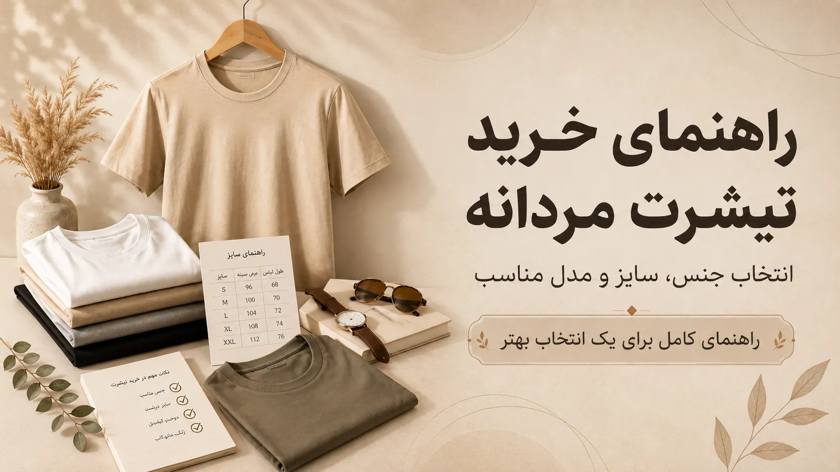 راهنمای خرید تیشرت مردانه؛ انتخاب جنس، سایز و مدل مناسب